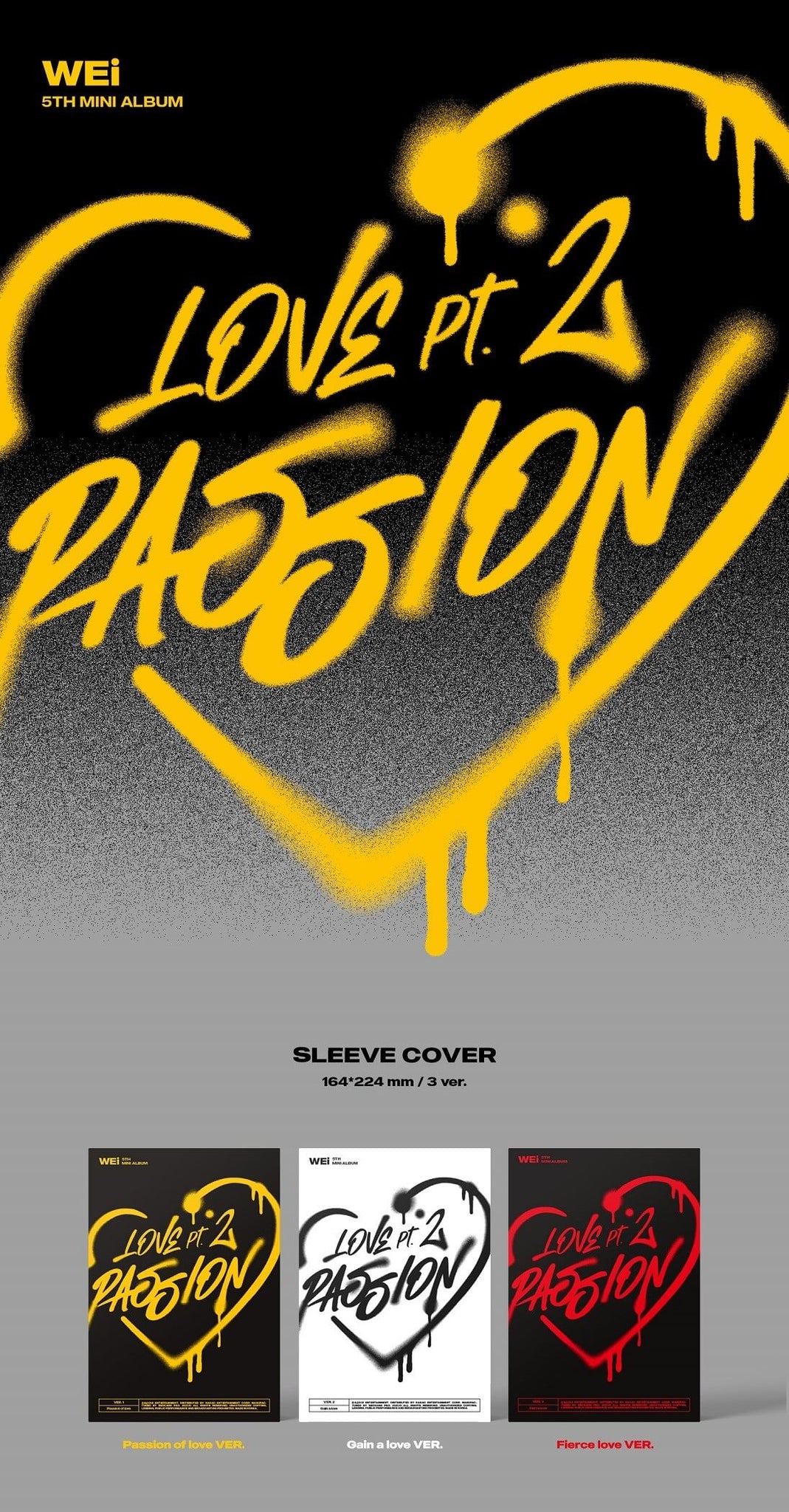 WEi 5th Mini Album Love Pt.2 : Passion Inclusions Sleeve Cover