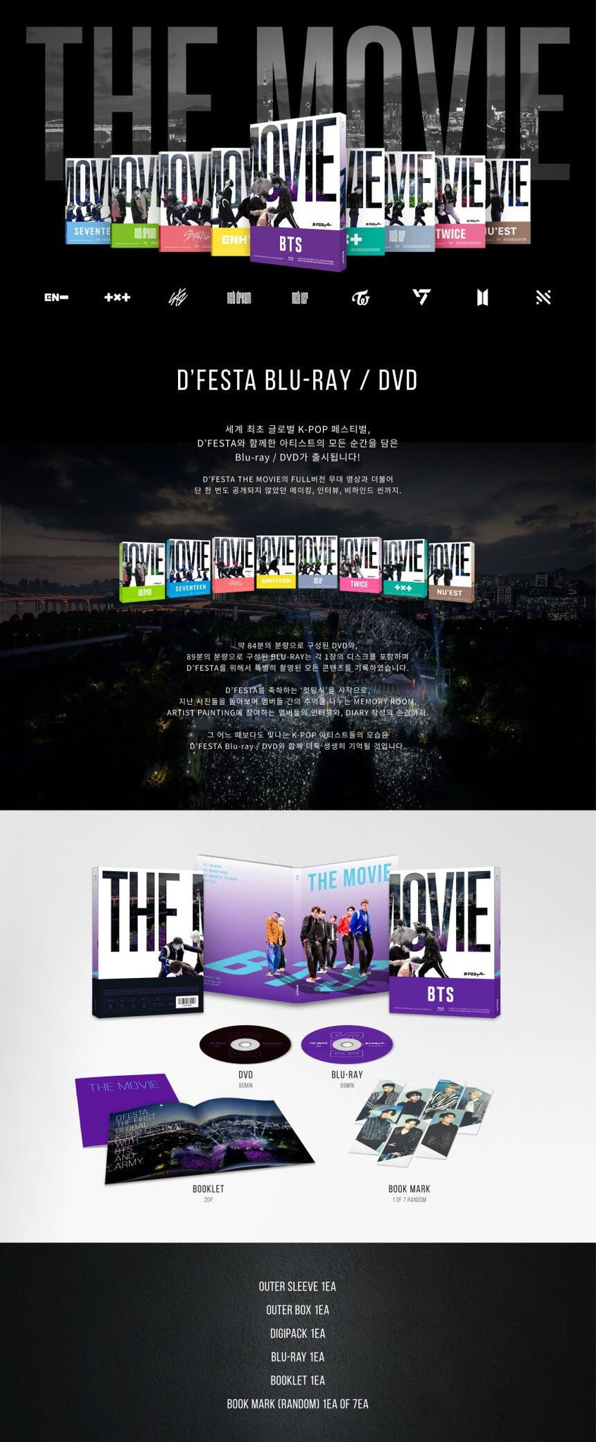 BTS D'FESTA THE MOVIE Blu-ray Inclusions Album Info