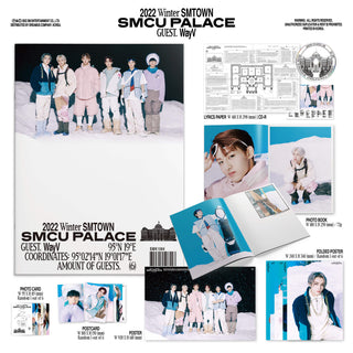 WayV 2022 Winter SMTOWN: SMCU PALACE Inclusions Photobook Lyric Paper CD Photocard Postcard Folded Poster