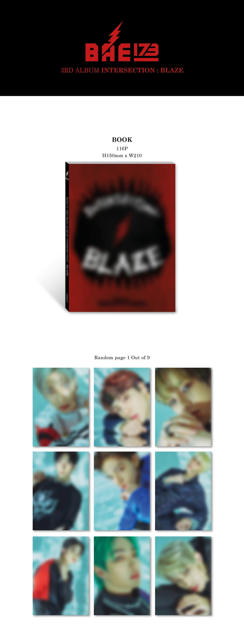 BAE173 3rd Mini Album INTERSECTION: BLAZE Inclusions Photobook Random Page