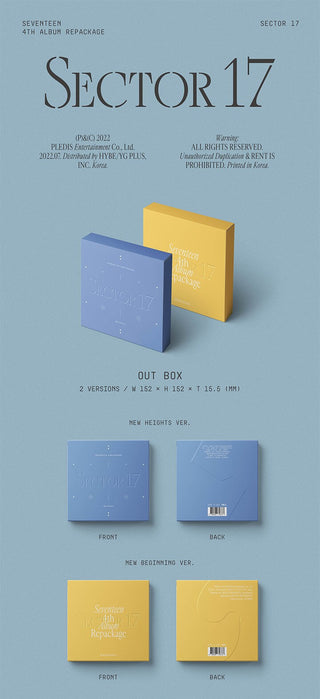 SEVENTEEN 4th Full Album Repackage SECTOR 17 Inclusions Out Box