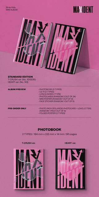 Stray Kids 7th Mini Album MAXIDENT Standard Album Info Photobook