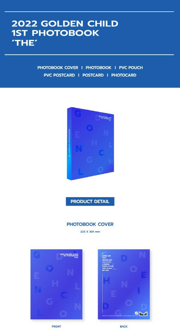 2022 GOLDEN CHILD 1ST PHOTOBOOK 'THE' Inclusions Product Detail Photobook Cover