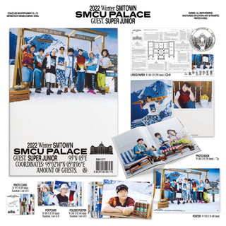 Super Junior 2022 Winter SMTOWN: SMCU PALACE Inclusions Photobook Lyric Paper CD Photocard Postcard Folded Poster