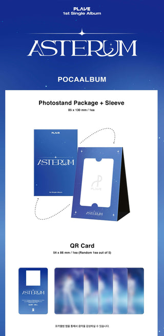 PLAVE 1st Single Album ASTERUM Inclusions Photostand Package + Sleeve QR Card