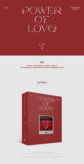 2021 SEVENTEEN CONCERT POWER OF LOVE DVD Inclusions Out Box