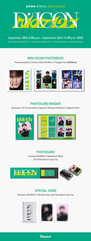 NCT 127 DICON D’FESTA Package Mini Dicon Photobook Binder Case Photocards Special Card