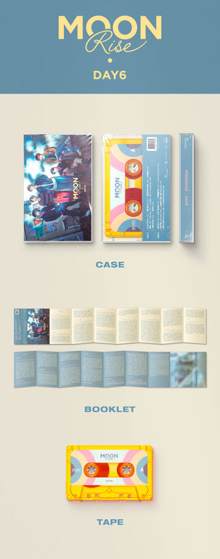 DAY6 2nd Full Album MOONRISE (Cassette Tape) - Yellow Version Inclusions Case Booklet Tape