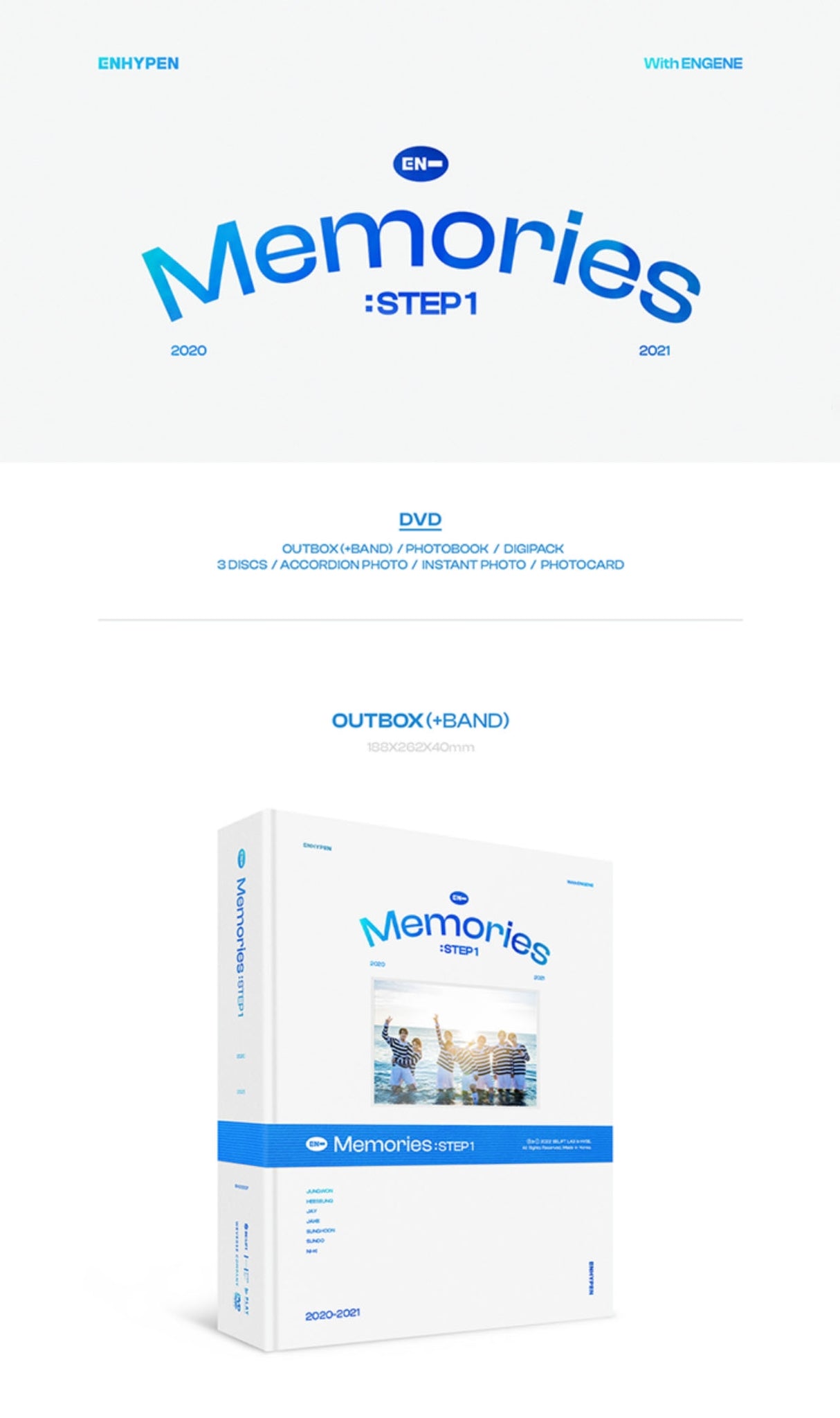 ENHYPEN Memories: STEP 1 DVD Inclusions Out Box Band