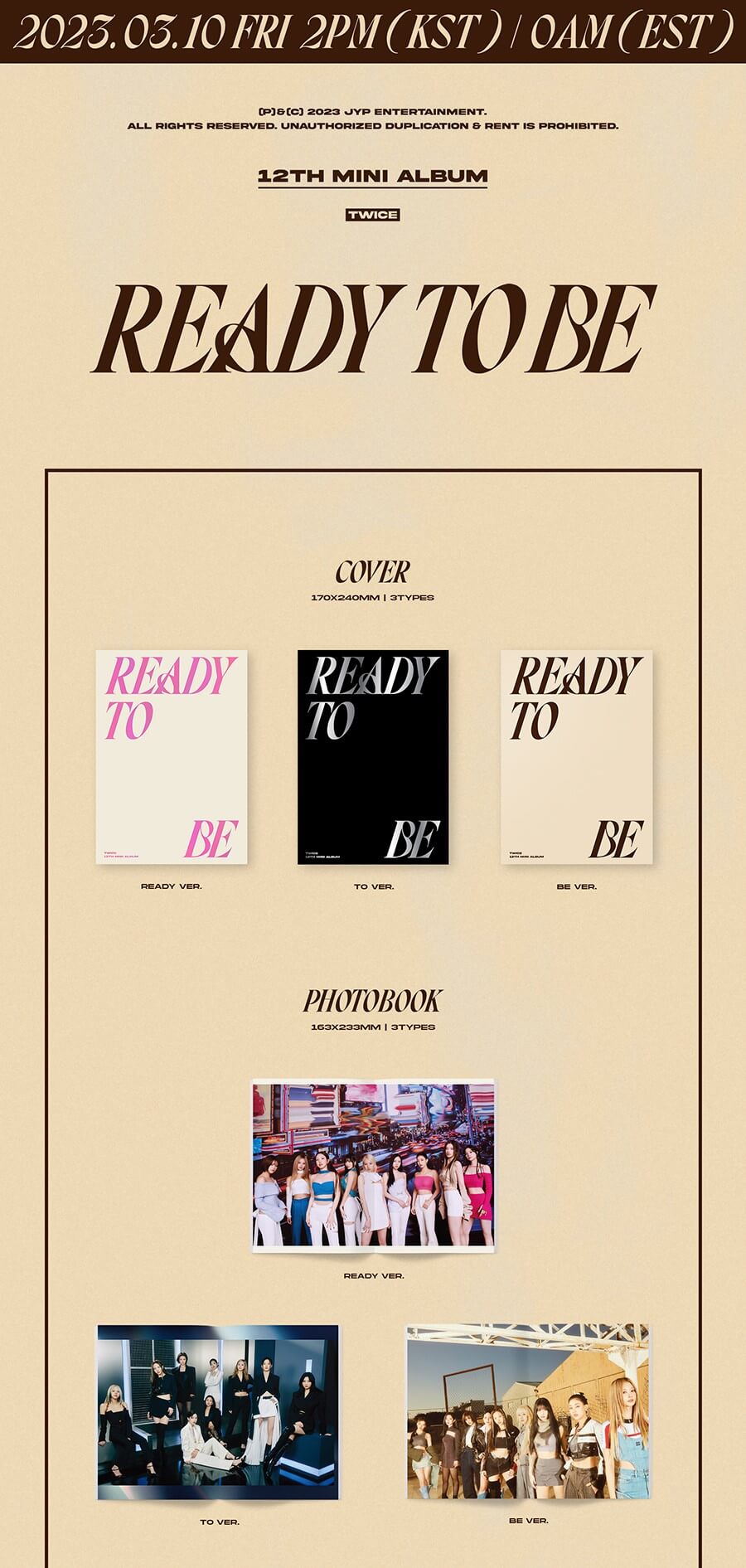 TWICE 12th Mini Album READY TO BE Inclusions Cover Photobook