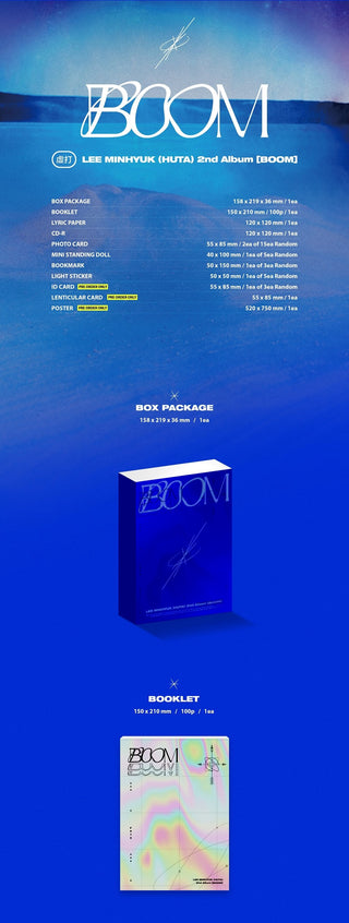 Lee Minhyuk (HUTA) 2nd Full Album BOOM Inclusions Box Package Booklet
