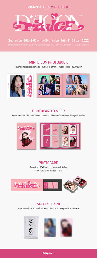 TWICE DICON D’FESTA Package Mini Dicon Photobook Binder Case Photocards Special Card