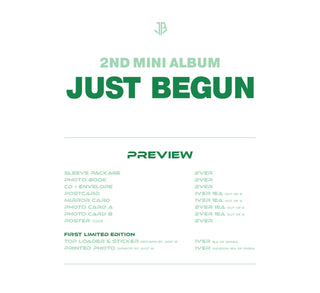 JUST B JUST BEGUN Inclusions Album Info