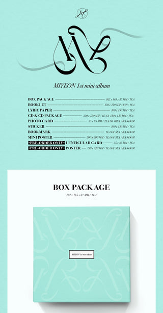 (G)I-DLE Miyeon MY Inclusions Box Package