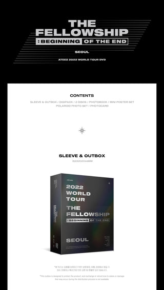 ATEEZ THE FELLOWSHIP: BEGINNING OF THE END SEOUL DVD Out Box