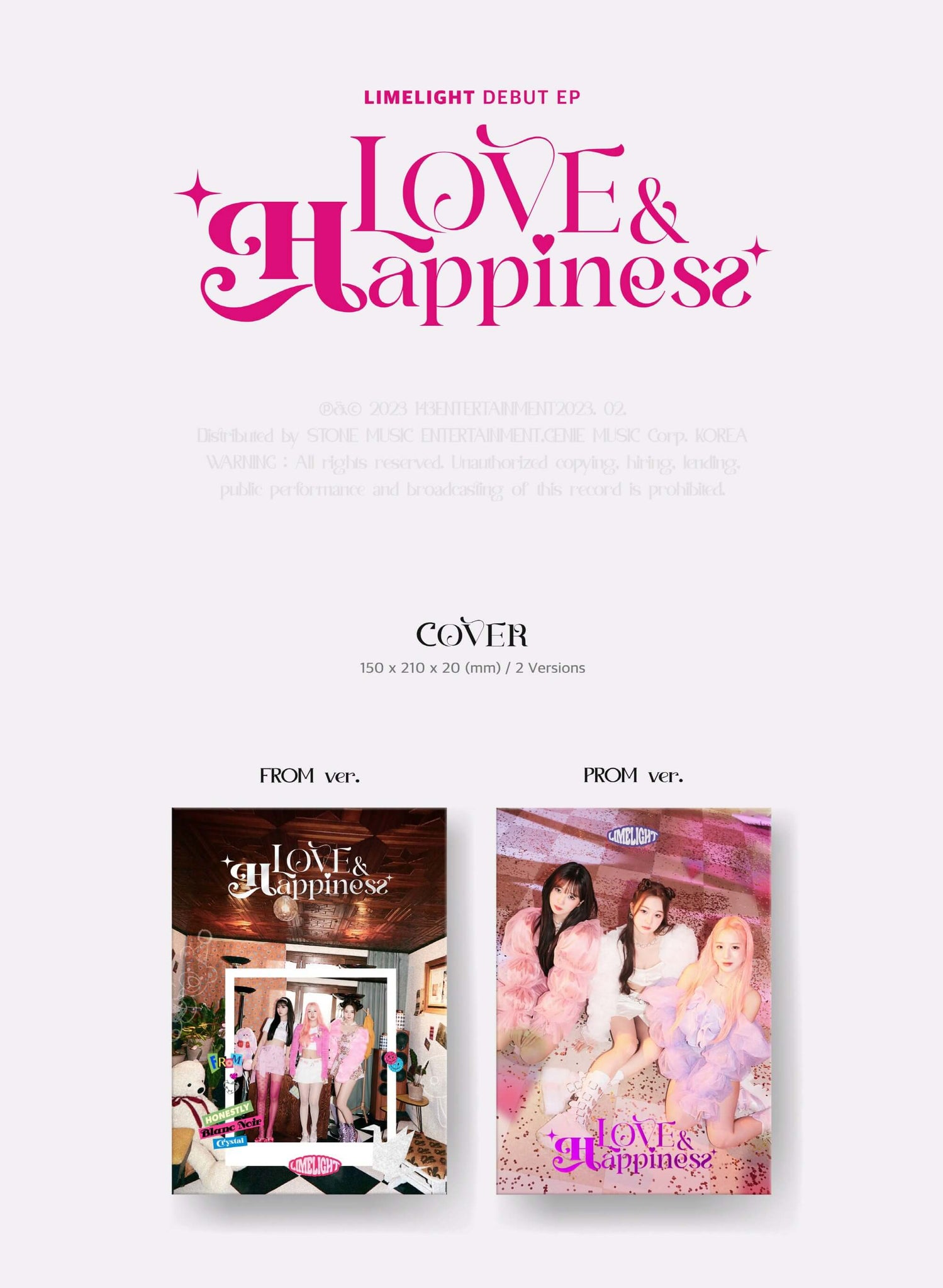 LIMELIGHT 1st Mini Album LOVE & HAPPINESS Inclusions Cover