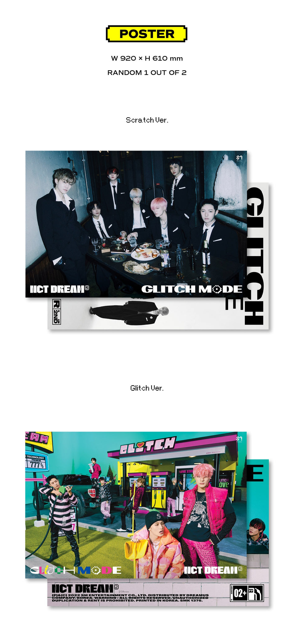 NCT Dream Glitch Mode (Photobook Ver.) Inclusions 1st Press Only Poster
