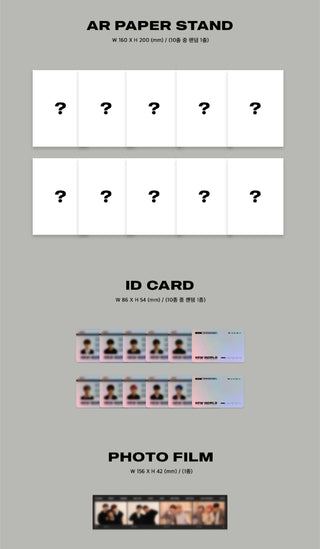 NINE.i NEW WORLD Inclusions AR Paper Stand ID Card Photo Film