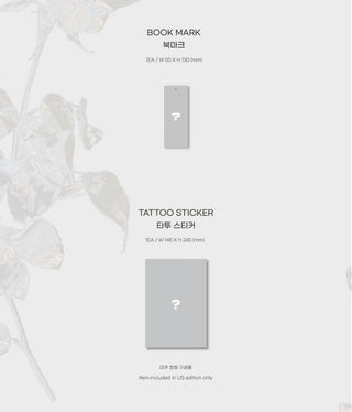 B.I Album Love or Loved Part.1 - REAL PACK Version Inclusions Bookmark US Only Tattoo Sticker