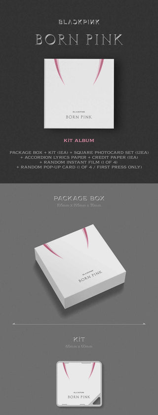 BLACKPINK BORN PINK KiT Version Album Info Inclusions Package Box AiR KiT