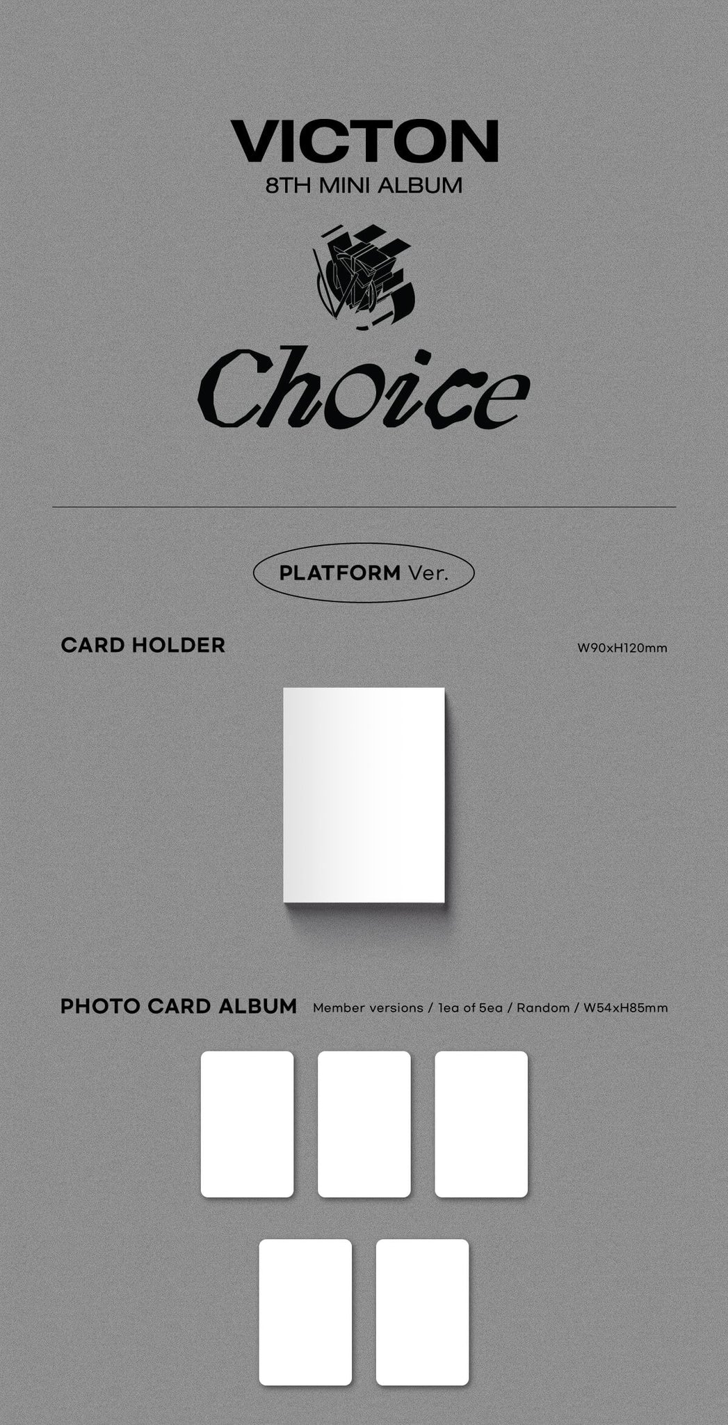 VICTON 8th Mini Album Choice Inclusions Card Holder Photocard Album