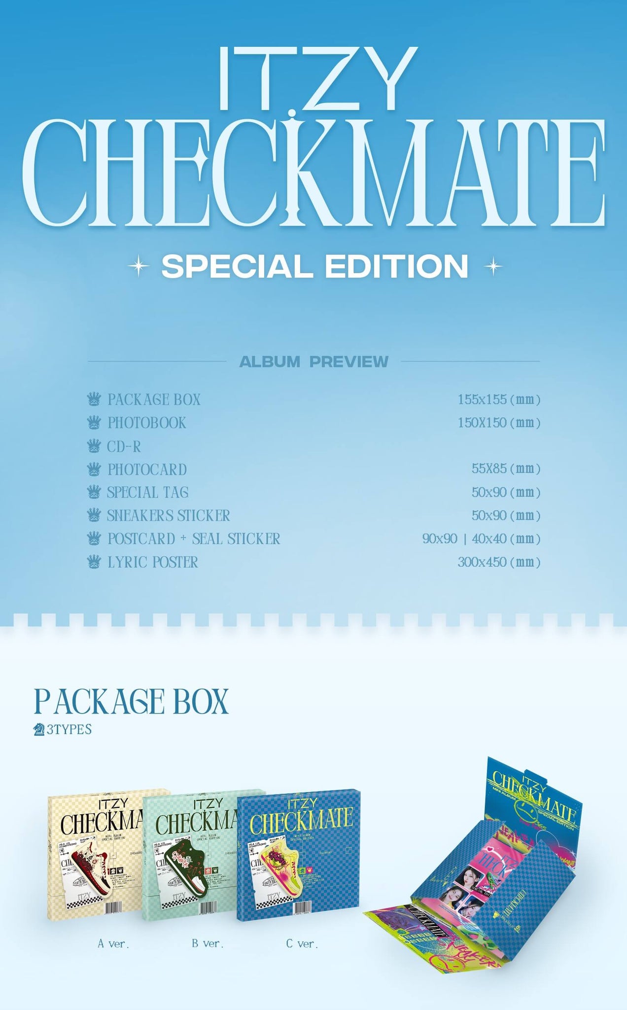 ITZY CHECKMATE (Special Edition) Inclusions Package Box