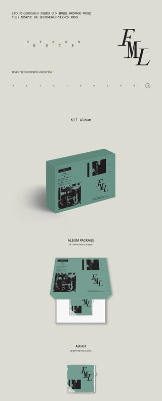 SEVENTEEN FML - KiT Version Inclusions Album Package AiR-KiT Title & Credit Card