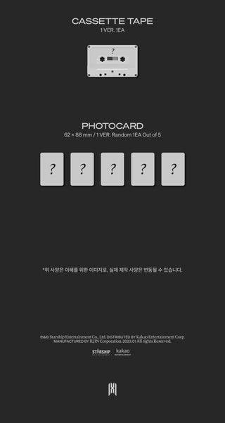 MONSTA X 12th Mini Album REASON - Cassette Tape Version Photocard