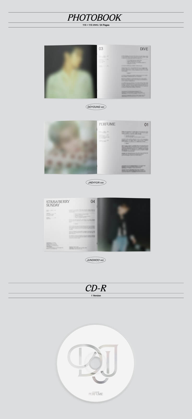 NCT DOJAEJUNG Perfume - Digipack Version Inclusions Photobook CD