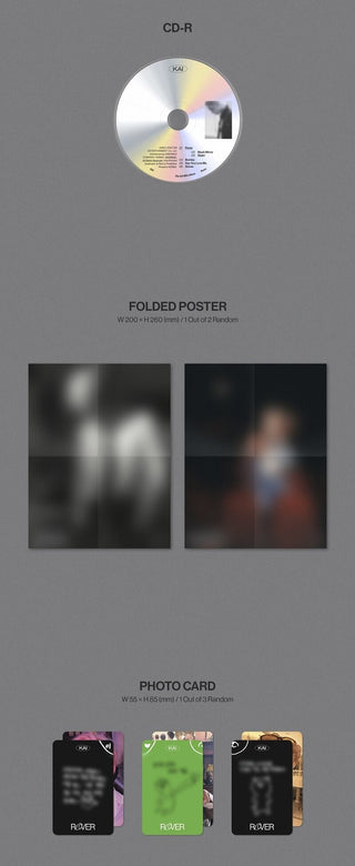 Kai 3rd Mini Album Rover - Digipack Version Inclusions CD Folded Poster Photocard