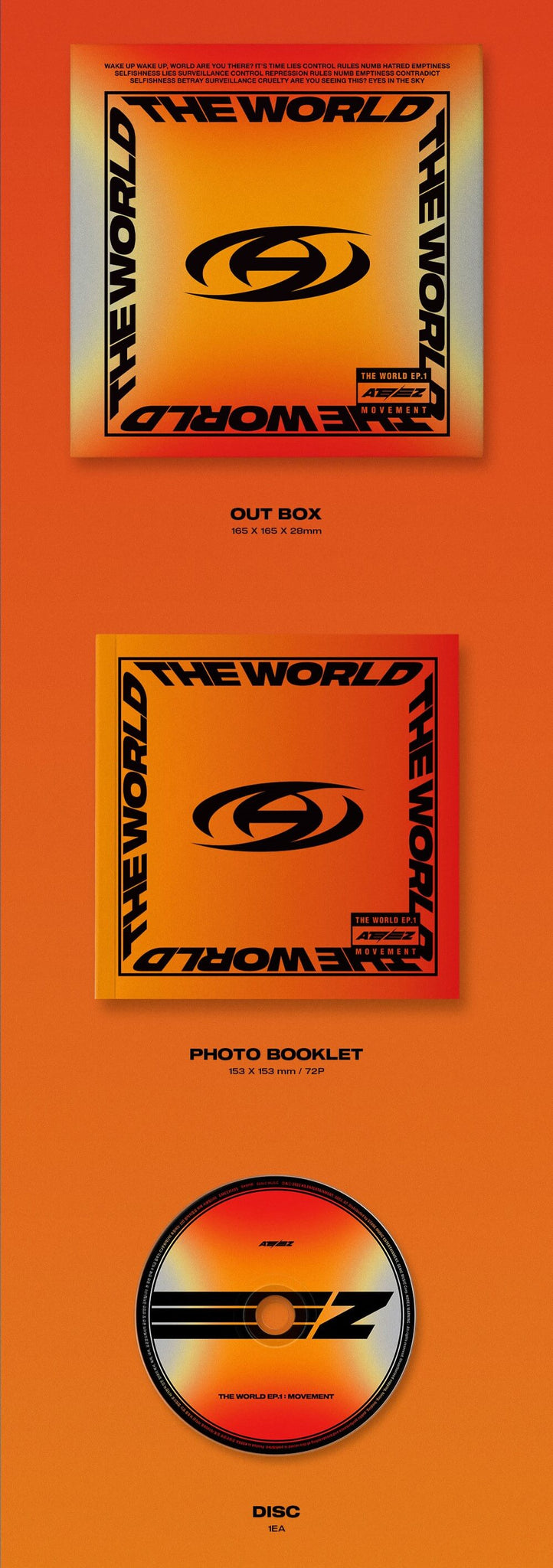 ATEEZ THE WORLD EP.1: MOVEMENT Z Version Inclusions Out Box Booklet CD