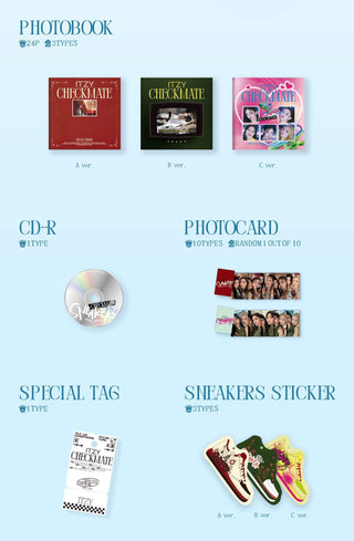 ITZY CHECKMATE (Special Edition) Inclusions Photobook CD Photocard Special Tag Sneakers Sticker