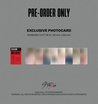 Stray Kids MAXIDENT - CASE Version Inclusions Pre-order Only Exclusive Photocard