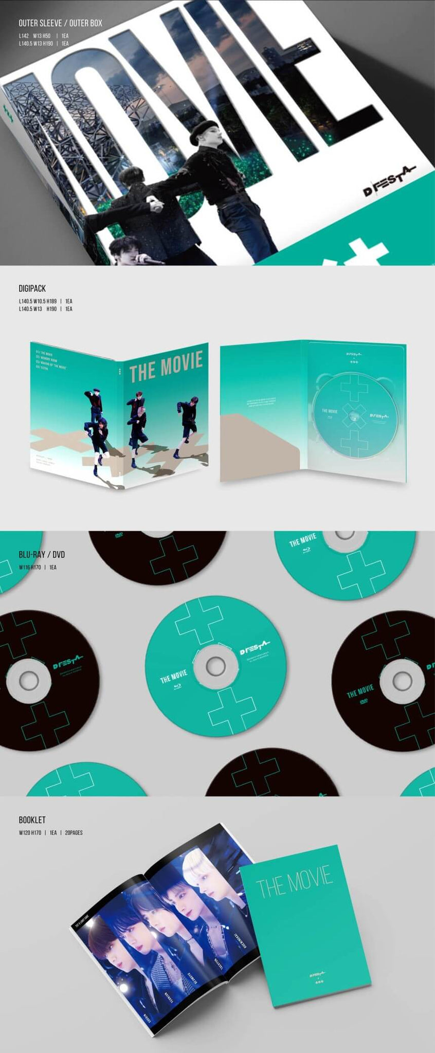 TXT D'FESTA THE MOVIE DVD Inclusions Outer Sleeve Outer Box Digipack DVD Disc Booklet