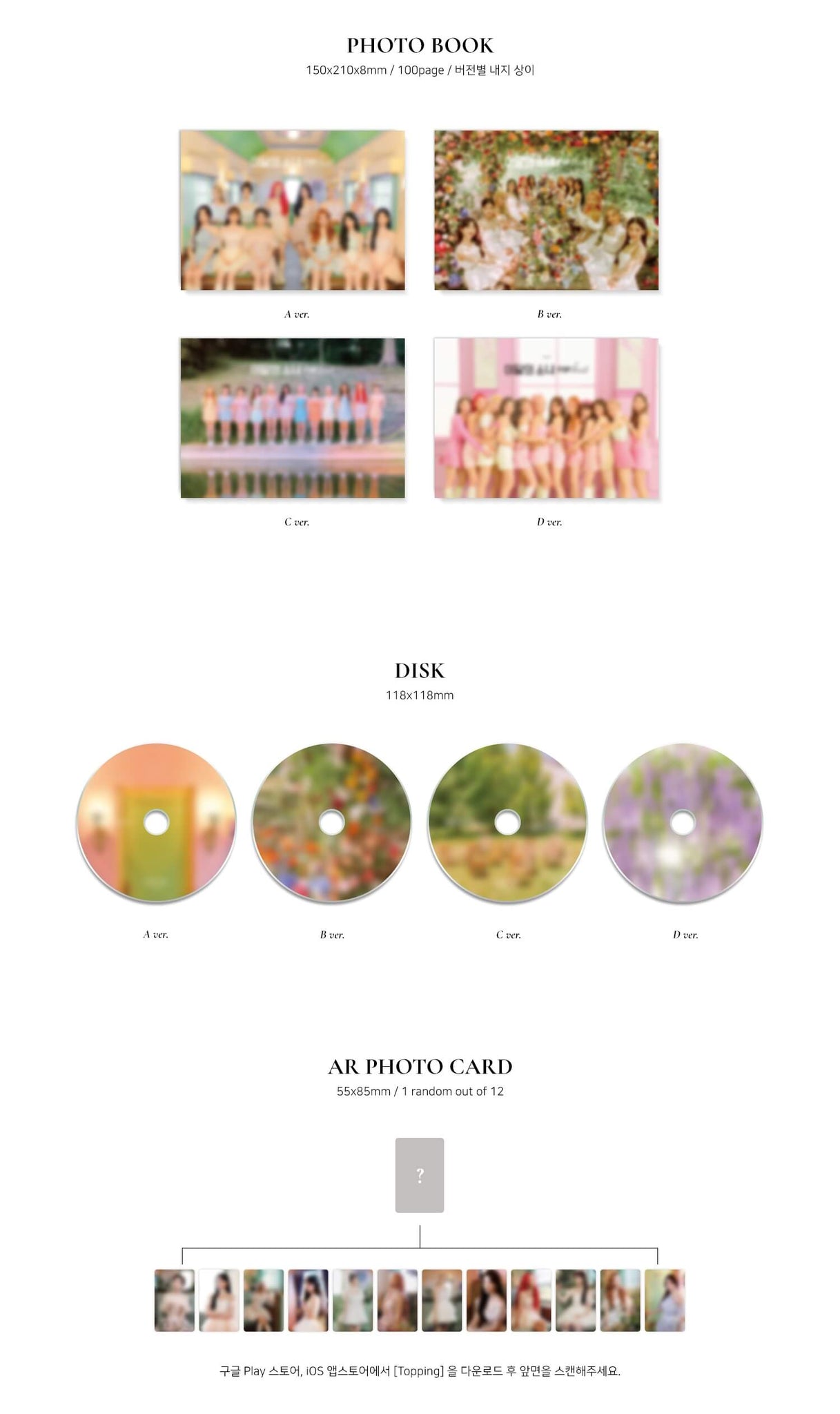 LOONA Summer Special Mini Album Flip That Inclusions Photobook Disc AR Photocard