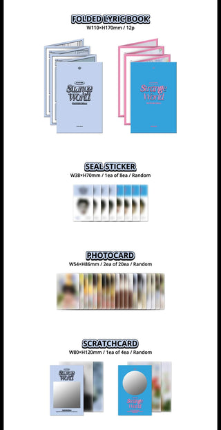Ha Sung Woon Strange World Inclusions Folded Lyric Book Seal Sticker Photocard Scratchcard
