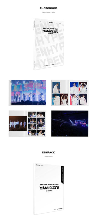 ENHYPEN WORLD TOUR MANIFESTO in SEOUL DVD Inclusions Photobook Digipack