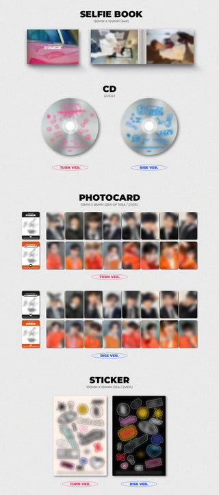 8TURN 1st Mini Album 8TURNRISE Inclusions Selfie Book CD Photocards Sticker
