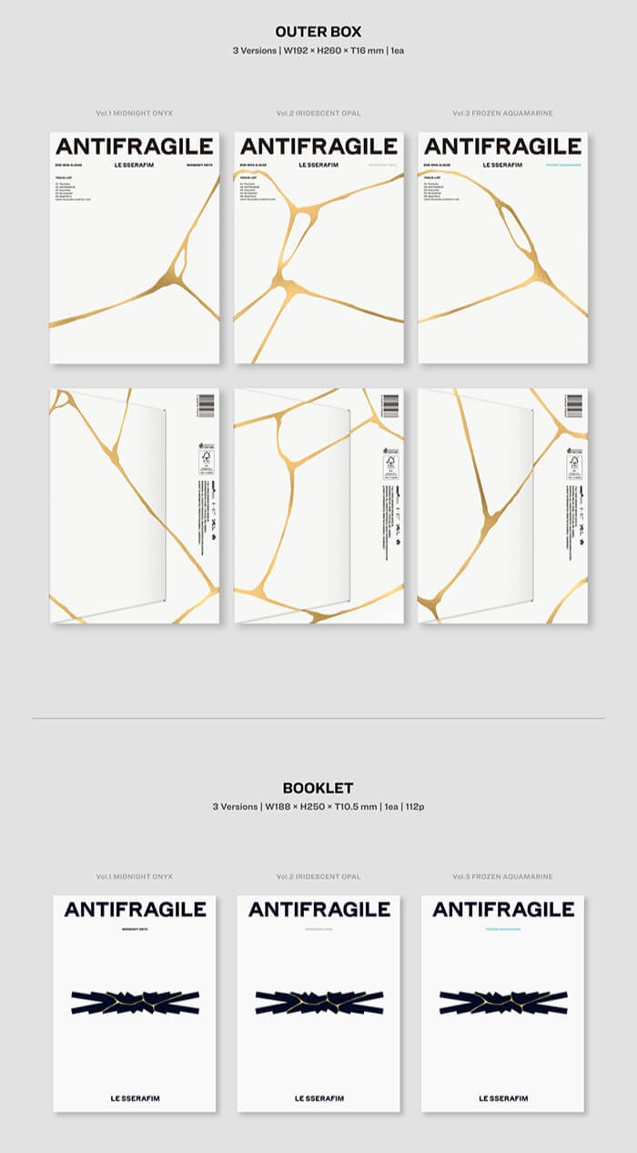 LE SSERAFIM ANTIFRAGILE Standard Inclusions Outer Box Booklet