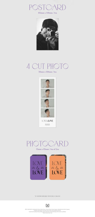 Seo In Guk Single Album LOVE & LOVE Inclusions: Postcard, 4Cut Photo, Photocard