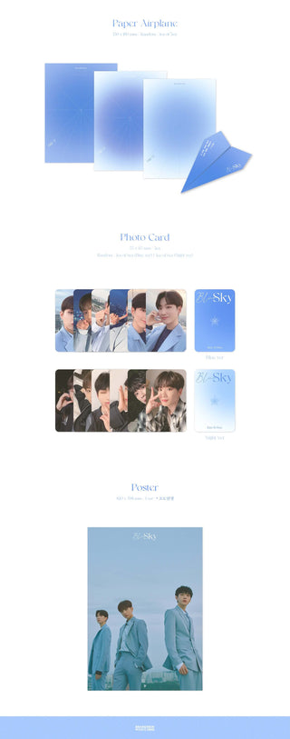 BDC 1st Single Album Blue Sky Inclusions Paper Airplane Photocards