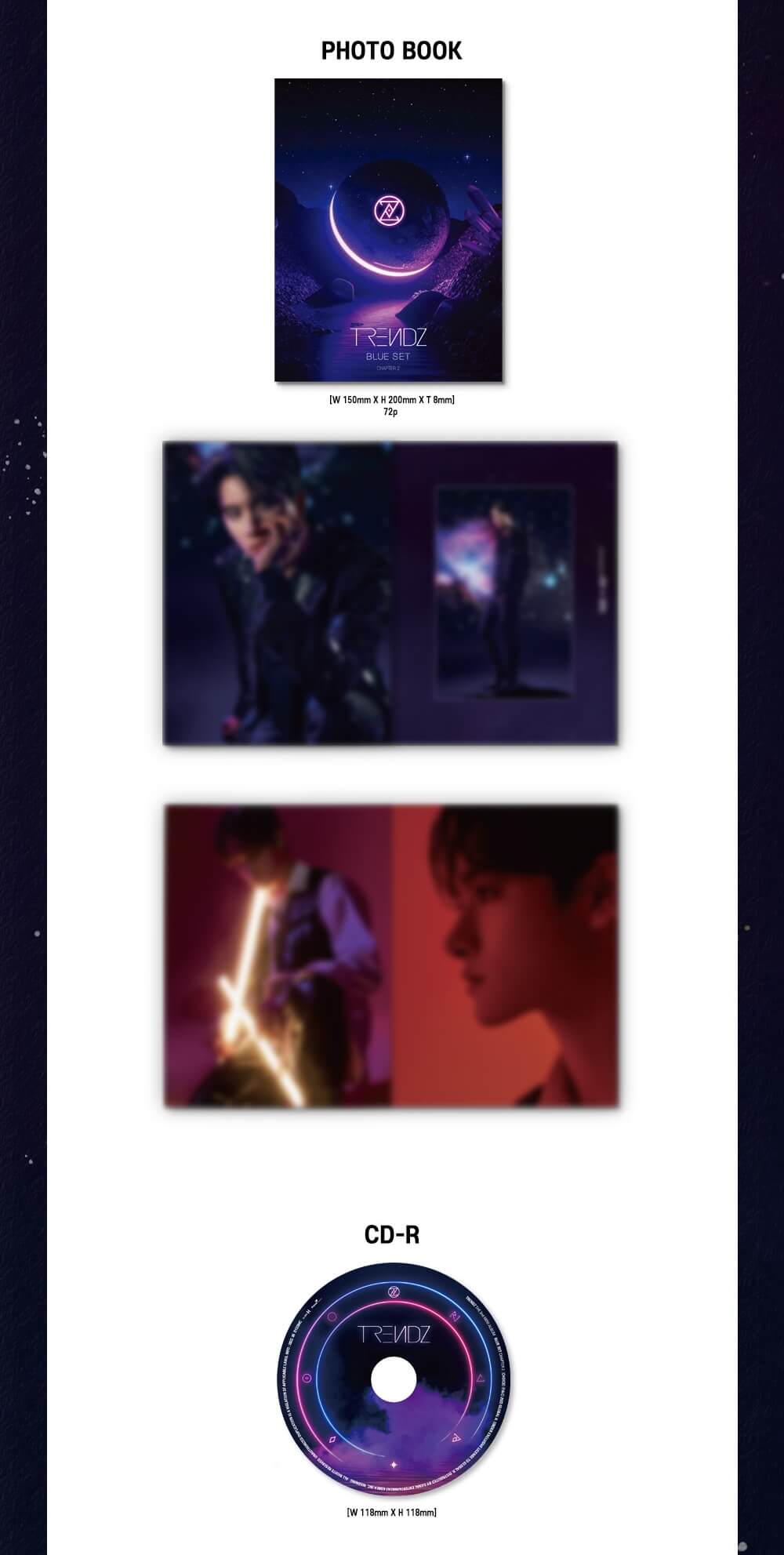 TRENDZ 2nd Mini Album BLUE SET Chapter 2. CHOICE Inclusions Photobook CD