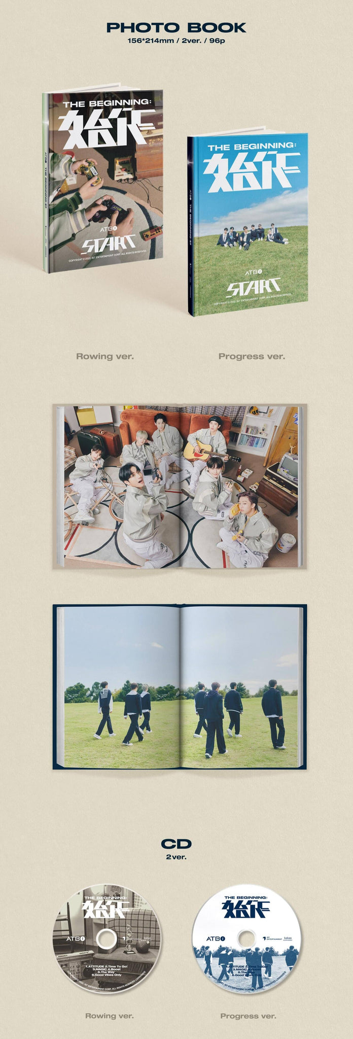 ATBO 2nd Mini Album The Beginning: 始作 Inclusions Photobook CD
