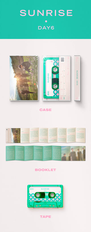 DAY6 1st Full Album SUNRISE (Cassette Tape) - Green Version Inclusions Case Booklet Tape