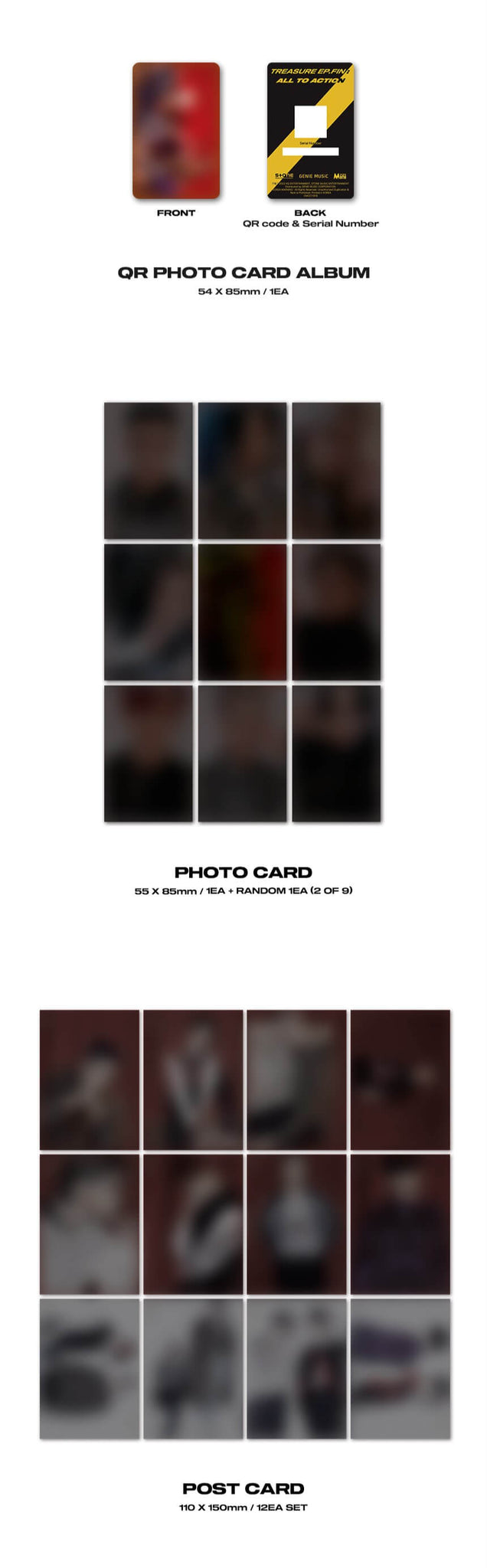 ATEEZ TREASURE EP.FIN All To Action Platform Version - A Version Inclusions QR Photocard Album Photocards Postcards