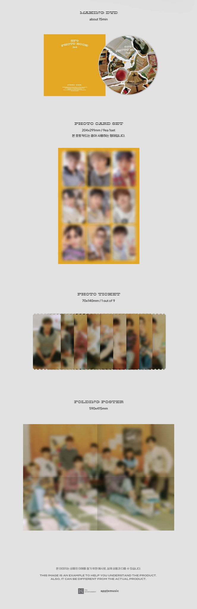 SF9 3rd Photobook - Nerd Version Inclusions Making DVD Photocard Set Photo Ticket Folding Poster 