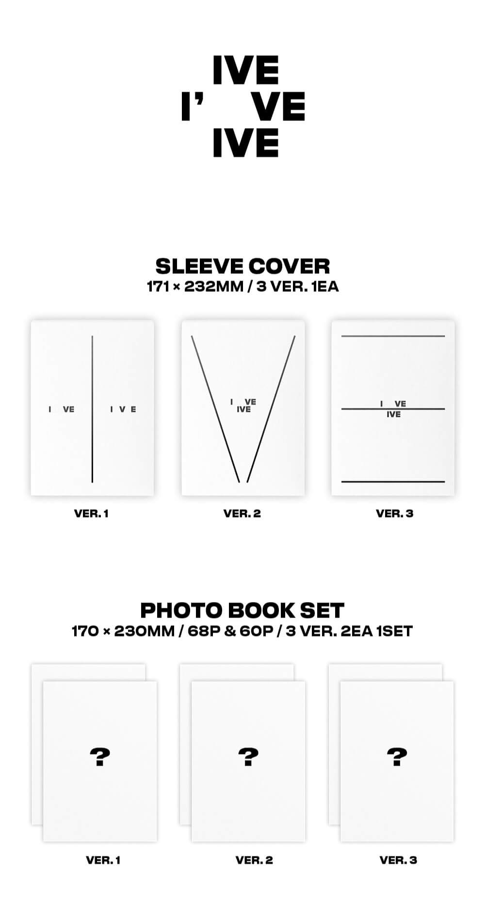 IVE 1st Full Album I've IVE Inclusions Sleeve Cover Photobook Set
