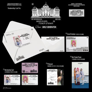 Girl's Generation (Taeyeon, Hyoyeon) 2022 Winter SMTOWN: SMCU PALACE Inclusions Cover Envelope Membership Card Photocard Mini Folded Poster