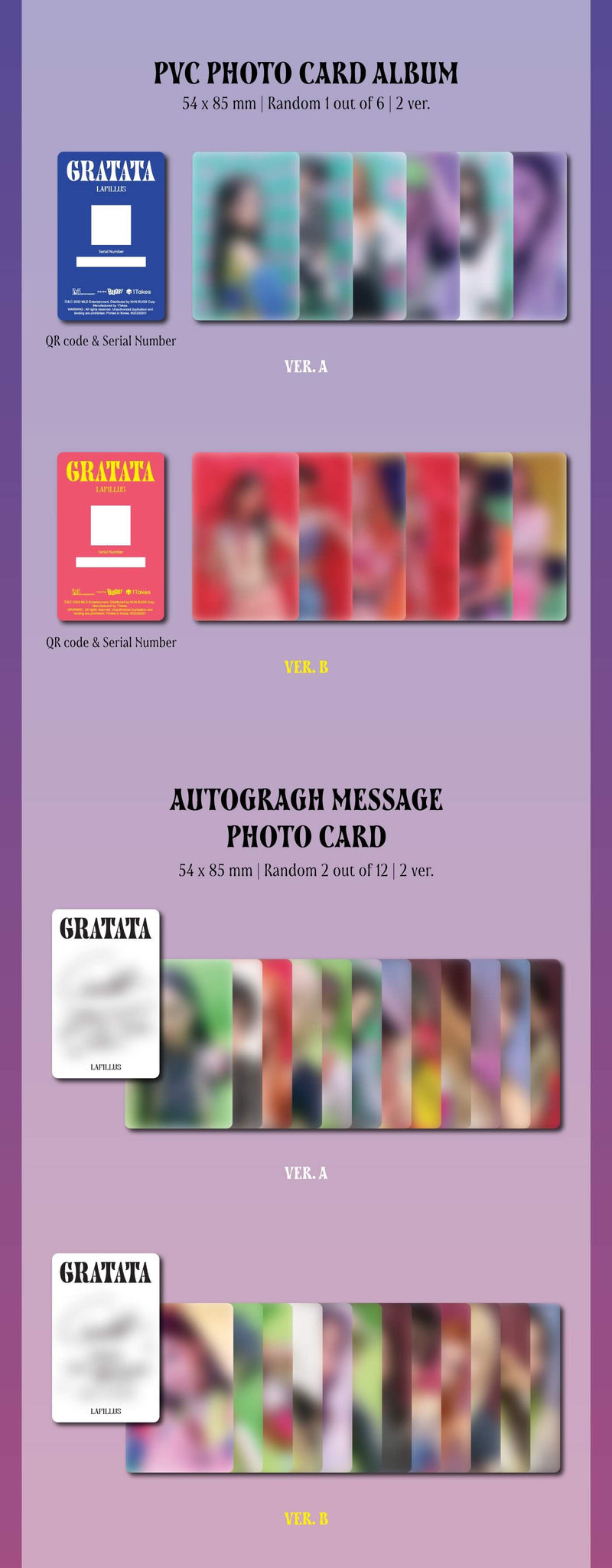 Lapillus GIRL's ROUND Part. 1 (Platform Version) Inclusions PVC Photocard Album Autograph Message Photocards