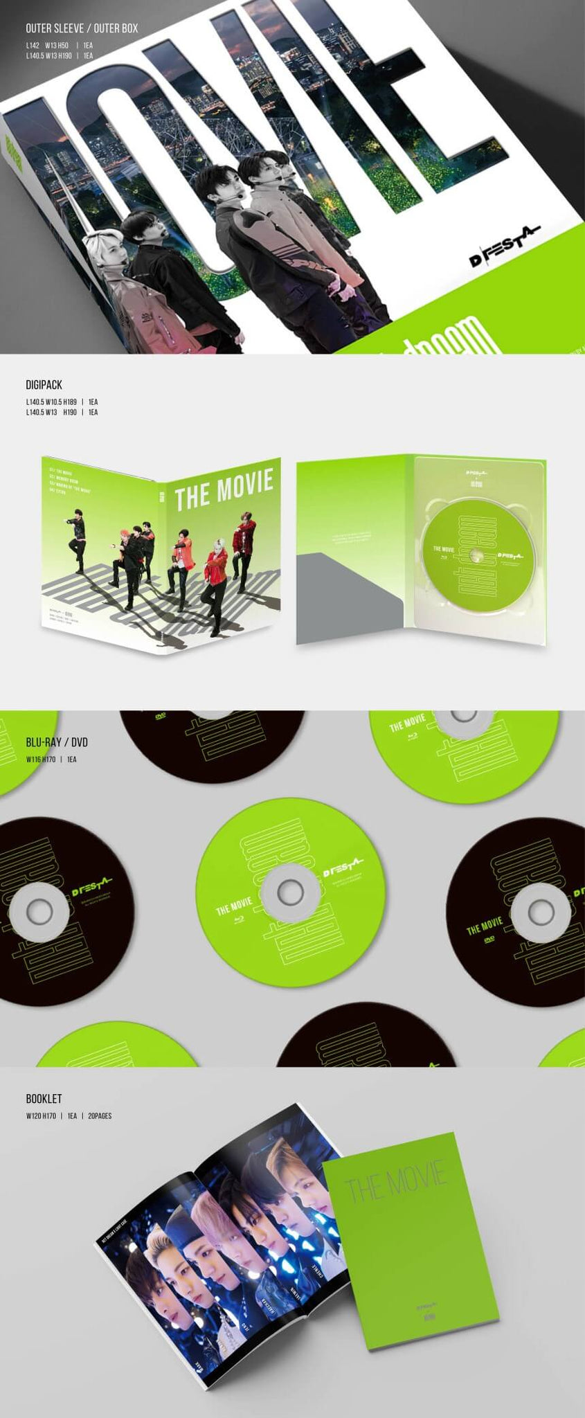 NCT DREAM D'FESTA THE MOVIE DVD Inclusions Outer Sleeve Outer Box Digipack DVD Disc Booklet